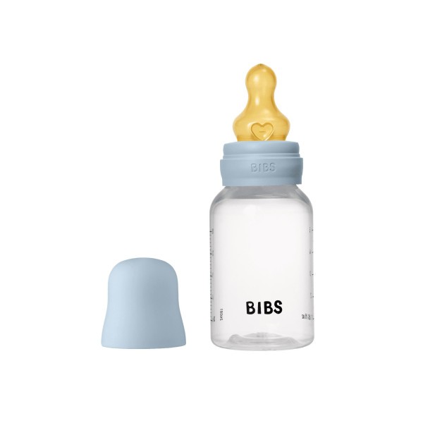 BIBS antikoliková lahev s kaučukovou savičkou 150ml - Baby Blue