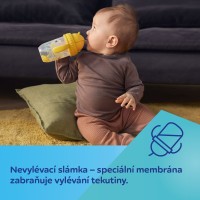 CANPOL BABIES Nevylévací hrneček se slámkou a závažím 270ml BONJOUR PARIS