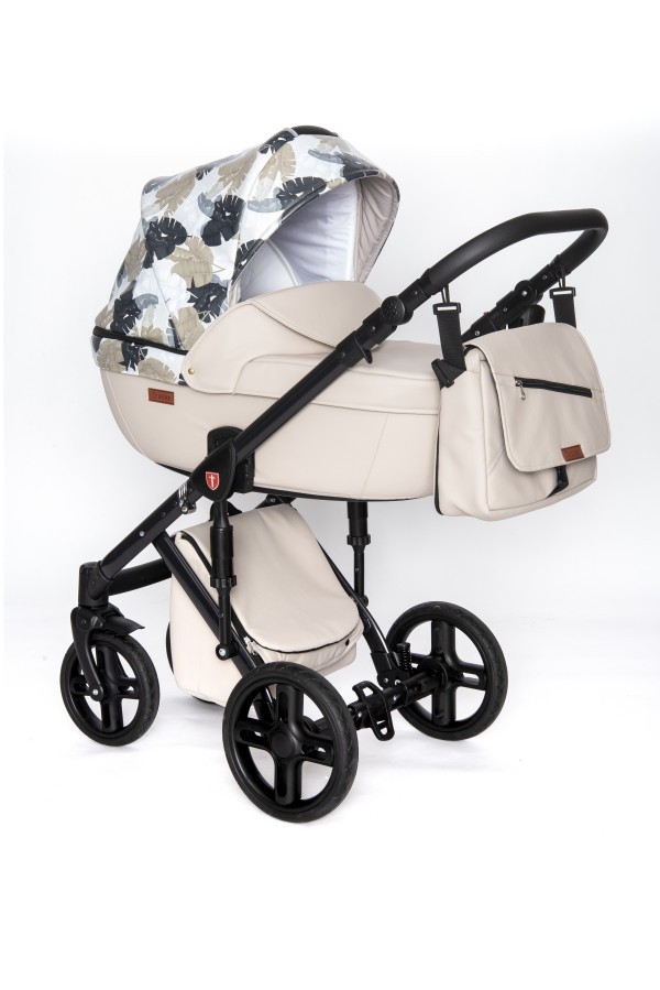 TUDORE RANGER Kombinovaný kočárek - Kočárek Tudore RANGER 10B Leaves Beige