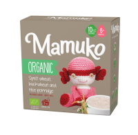 MAMUKO BIO Špaldová kaše, pohanka a rýže, 200 g