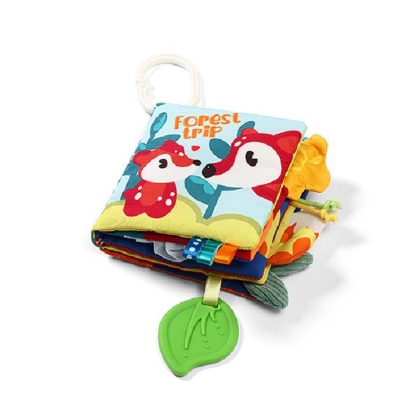 BABYONO Knížka senzorická Forest Trip 0m+ - Knížka senzorická Forest Trip