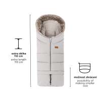 PETITE&MARS Set zimní fusak Arctic 4v1 + rukavice na kočárek Furry