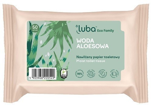 LUBA vlhčený toaletní papír 50 ks - aloe 50 ks