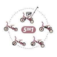 PETITE&MARS Tříkolka multifunkční 5v1 Turbo