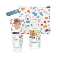 SUAVINEX KIDS Hygienická taštička + Dětský šampon + kondicionér 300ml + Dětský gelový šampon200ml