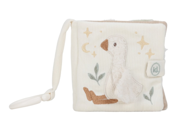 LITTLE DUTCH Závěsná textilní knížka s aktivitami Newborn Naturals - Newborn Naturals