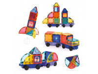 LUDI Magnetická stavebnice s auty 63 ks