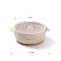 BABYONO Miska silikonová s přísavkou a víčkem 6m+