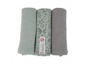 Swaddler Flower Tribe 3balení 70 x 70 cm - Silt Green