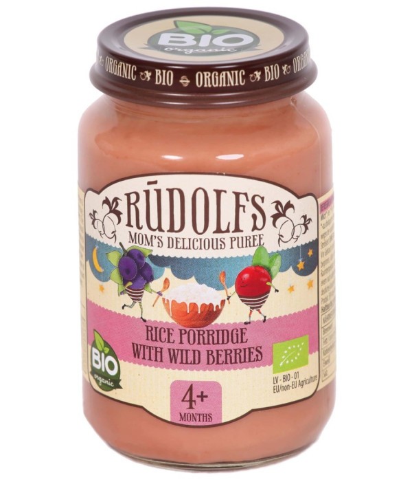 Rudolfs BIO Rýžová kaše s lesními plody 190 g