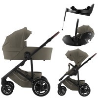 BRITAX Set kočárek Smile 5Z + hluboká korba + autosedačka Baby-Safe PRO + Vario Base 5Z Lux