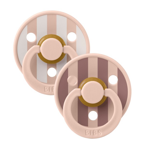 BIBS STUDIO Colour Block dudlíky z přírodního kaučuku 2ks - vel. 2 - Blush Mix