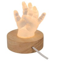 DOOKY Dřevěný stojánek s LED osvětlením