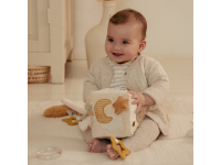 LITTLE DUTCH Kostka textilní s aktivitami Newborn Naturals