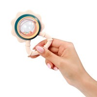 BABYONO Chrastítko s kousátkem 3m+ Flower