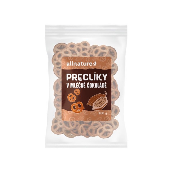 ALLNATURE Preclíky v mléčné čokoládě - 100 g