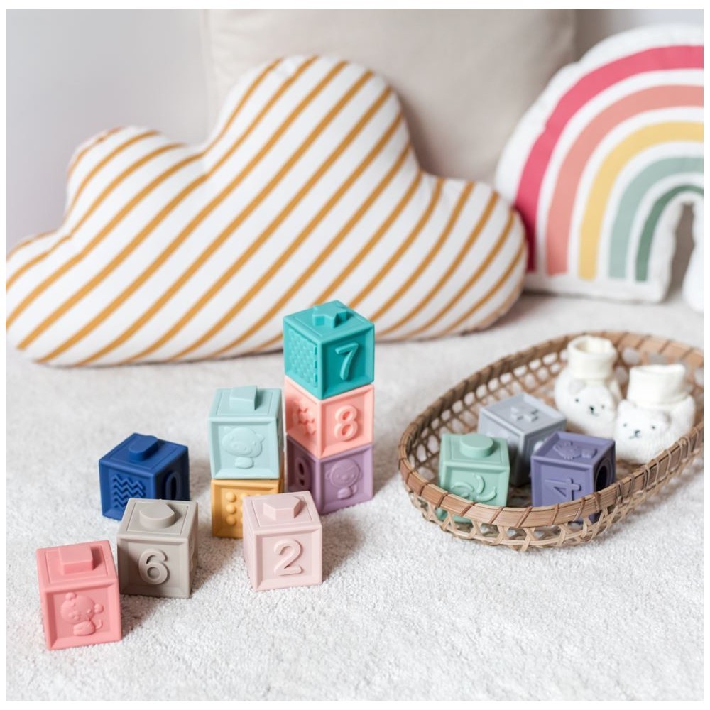 CANPOL BABIES Měkké senzorické hrací kostky 12ks