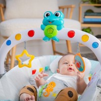 BABY EINSTEIN Lehátko hudební vibrační se světly Kick to It Neptune do 9 kg