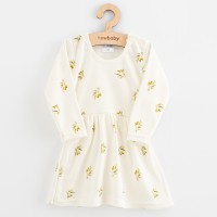 NEW BABY Kojenecké šaty z organické bavlny s dlouhým rukávem  Olivy