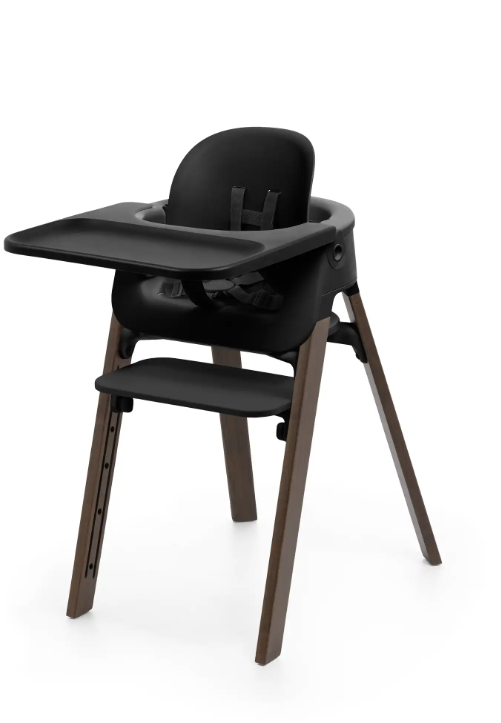 STOKKE® Steps™ Jídelní židlička - Black/Warm Brown