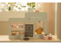 LITTLE DUTCH Kávovar dřevěný velký s příslušenstvím Coffee House