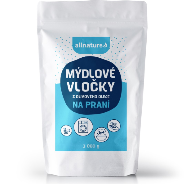 ALLNATURE Mýdlové vločky z olivového oleje 1000 g - vločky z olivového oleje 1000 g