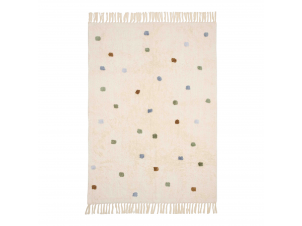 LITTLE DUTCH Koberec puntíky 120x170 cm - Blue