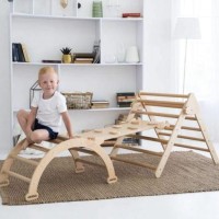 WOODANDHEARTS Montessori piklerový set, Large Natural Wood