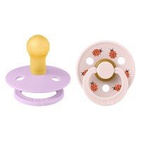 BIBS STUDIO Colour Ladybug dudlíky z přírodního kaučuku 2ks – velikost 1