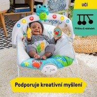 BABY EINSTEIN Lehátko hudební vibrační se světly Kick to It Neptune do 9 kg