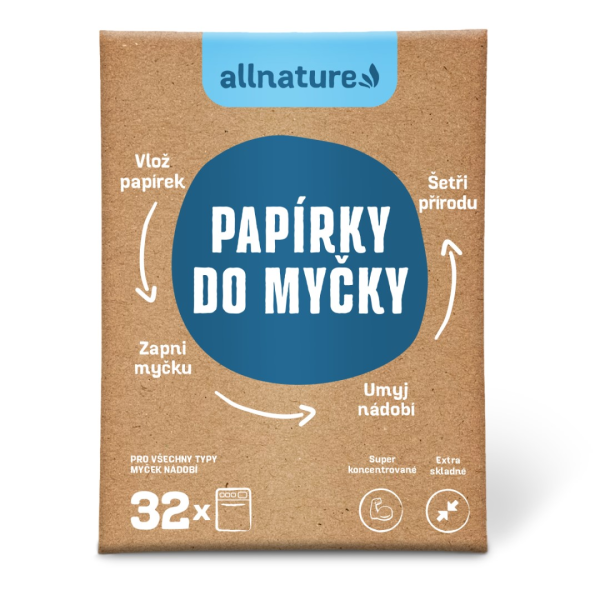 ALLNATURE Papírky do myčky 16 ks (32 dávek ) - Allnature Papírky do myčky 16 ks (32 dávek )