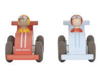 LITTLE DUTCH Závodní autíčka na setrvačník dřevěná