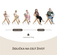 ZOPA Rostoucí dřevěná jídelní židlička Clipp & Clapp