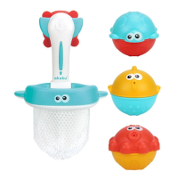 AKUKU Hračky do vody koš s hračkami