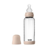 BIBS antikoliková skleněná lahev se silikonovým dudlíkem 240ml