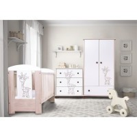 DREWEX Dětská postýlka Žirafa přírodní