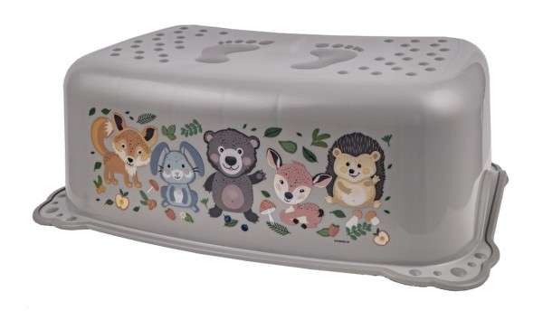 MALTEX Stupínek protiskluzový The Nature Buddies - Medvěd- Grey