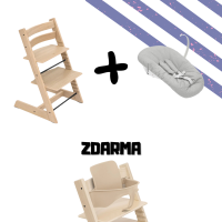 STOKKE TRIPP TRAPP OAK A NOVOROZENECKÁ SADA + ZDARMA BABYSET