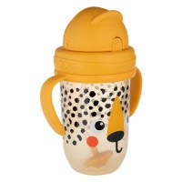 CANPOL BABIES Hrneček nevylévací se slámkou a závažím BabiesBoo 270ml