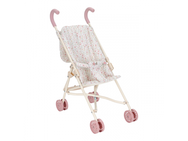 LITTLE DUTCH Kočárek pro panenky golfky skládací Soft Flowers - Soft Flowers