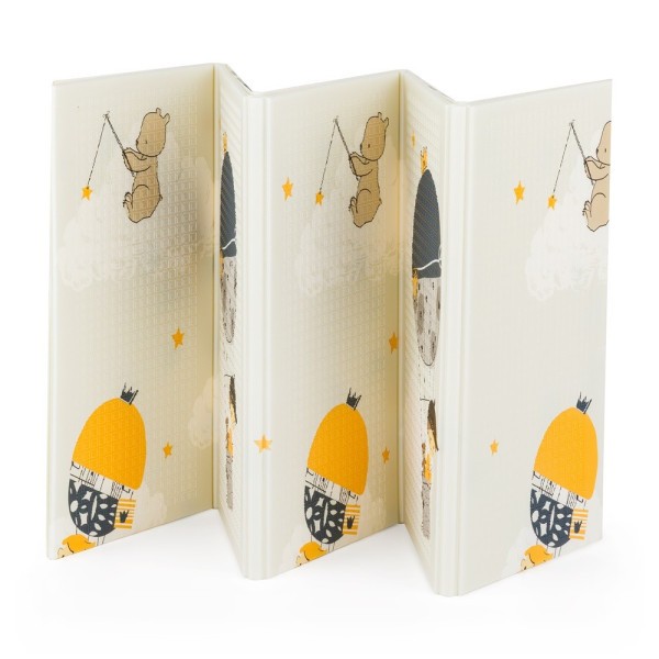 PETITE&MARS Podložka na hraní skládací Campy 197 × 147 cm - Mountains&Triangles