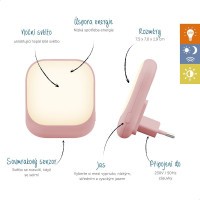 ZAZU SOCKET - noční světlo do zásuvky se senzorem soumraku