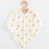 NEW BABY Kojenecké celorozepínací body s dlouhým rukávem z organické bavlny Olivy