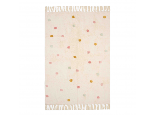 LITTLE DUTCH Koberec puntíky 120x170 cm - Pink