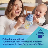 CANPOL BABIES Nevylévací hrneček se slámkou a závažím 270ml BONJOUR PARIS