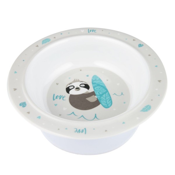 CANPOL BABIES Melaminová miska s přísavkou EXOTIC ANIMALS 270ml - šedá
