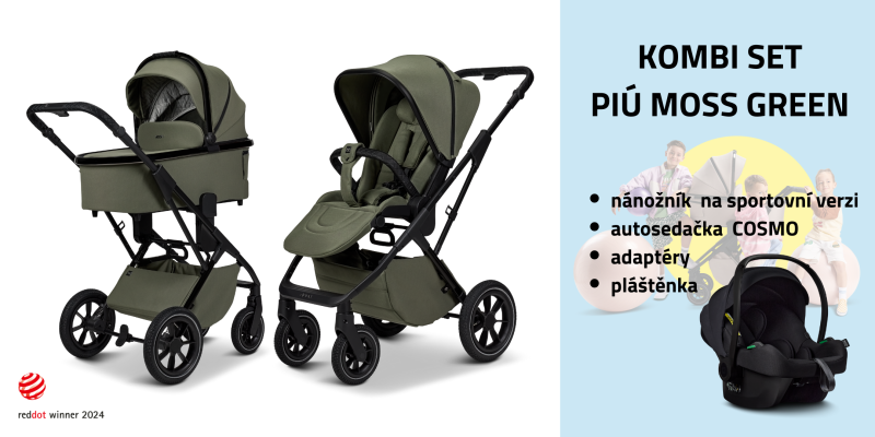 MOON PIÚ Kombi set Kombinovaný kočárek