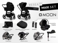 MOON Resea 2.0 Maxi set Kombinovaný kočárek + autosedačka