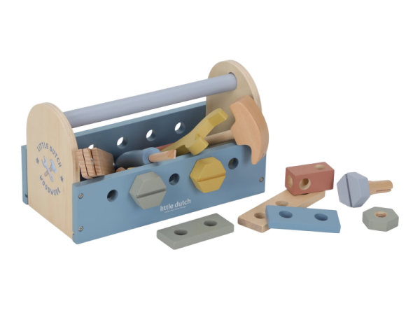 LITTLEE DUTCH Box s nářadím dřevěný Blue - Blue