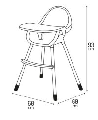 MOMI Jídelní židlička REKI